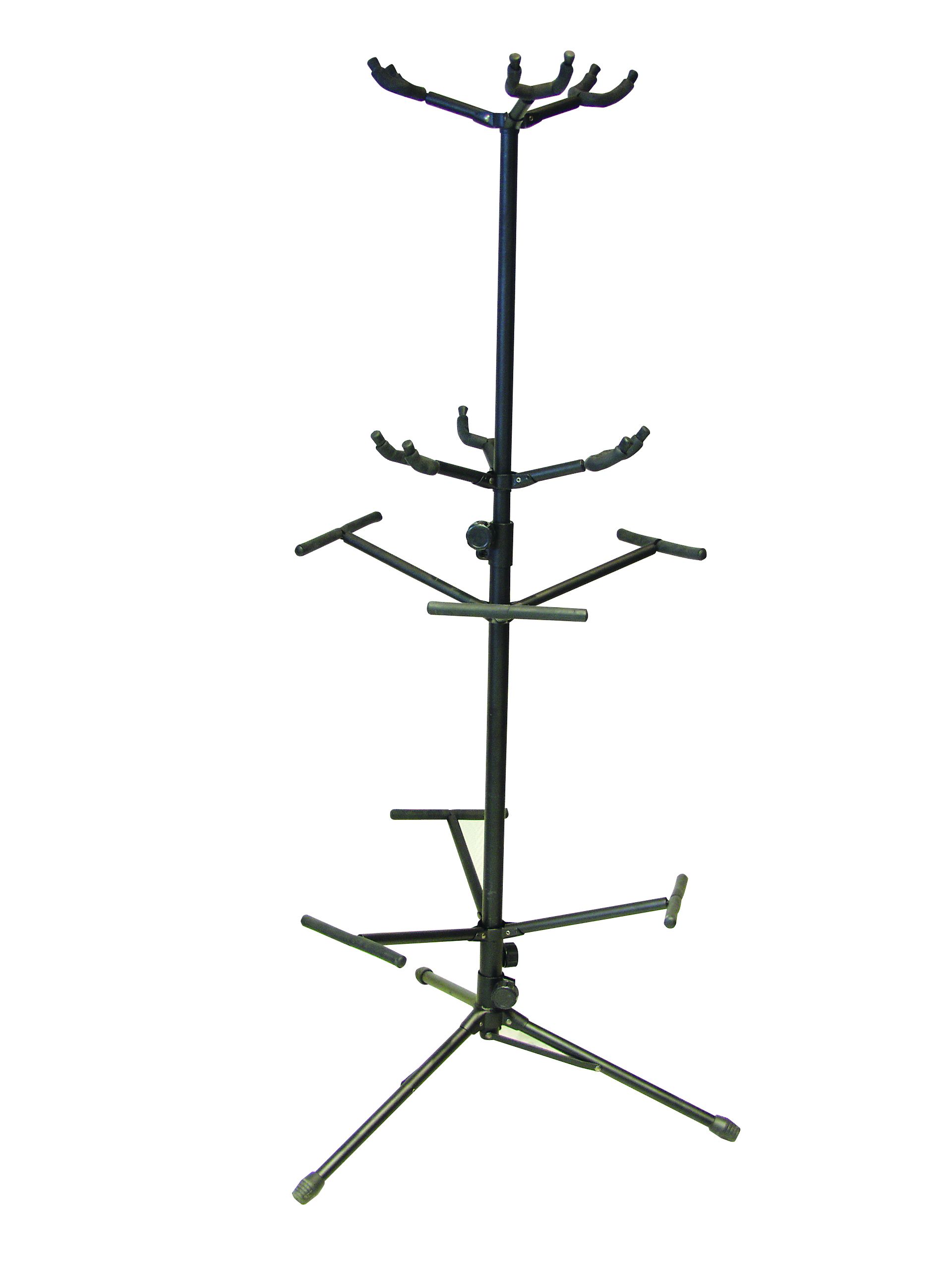 Dimavery Guitar Tree for 6 Guitars Black Guitar Stands